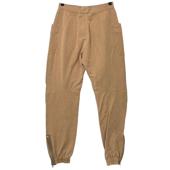 Rag & Bone Trail Lyocell Jogger Pants Cargo Utility Size 0 Tan Zippers Relaxed - Picture 4 of 9
